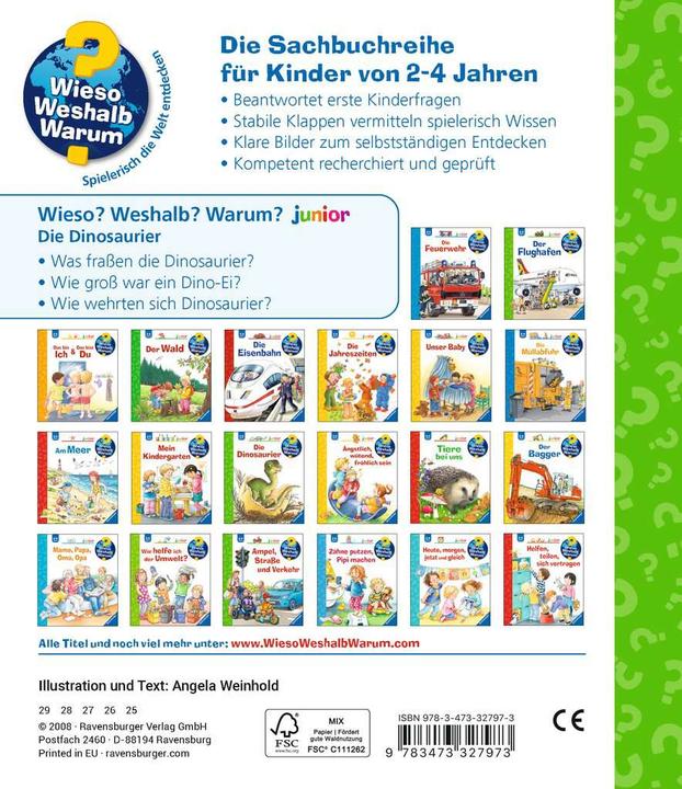 Actual product image Ravensburger Die Dinosaurier (German, Angela Weinhold, 2012)