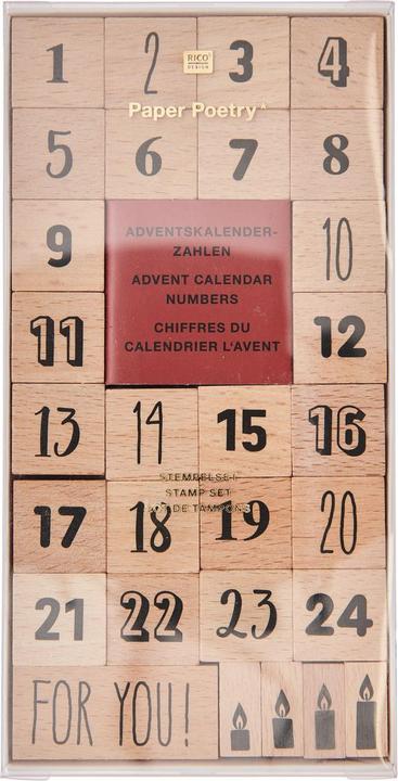 Produktbild Rico Design XL Stempel-Set "Adventszahlen"