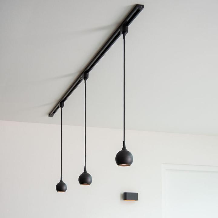 Actual product image Lucide TRACK FAVORI pendant - Track system - 1xGU10 - Black 09956/01/30 (GU10)