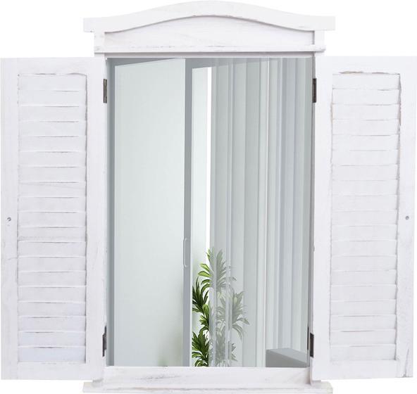 Produktbild Mendler Badezimmerset, Badmöbel-Set Hochschrank Waschbeckenunterschrank Wandspiegel - shabby weiss