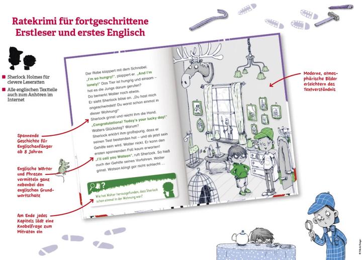 Actual product image Duden Leseprofi Sherlock Junior und der Bär von London, Erstes Englisch (German, THiLO, Nikolai Renger, 2017)