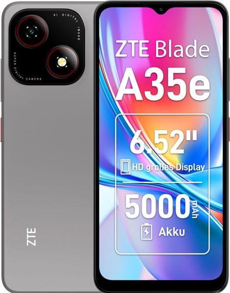 Actual product image ZTE Blade A35e (64 GB, Silver grey, 6.52", Dual SIM, 8 Mpx)