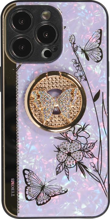 Immagine prodotto PhoneLook Coque Nacre papillon strass avec support vidéo (Apple iPhone 13 Pro Max)