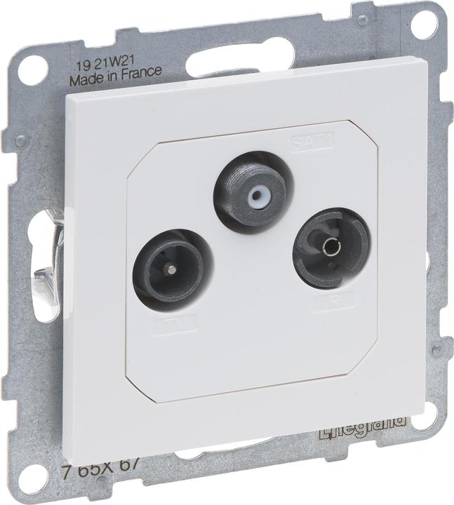 Legrand SEANO single socket TV-R-SAT 765167 f.HD-TV in the colour ultra white