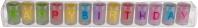 Produktbild Magni Farbige Kerzen im Glas "Happy Birthday" (13 x)