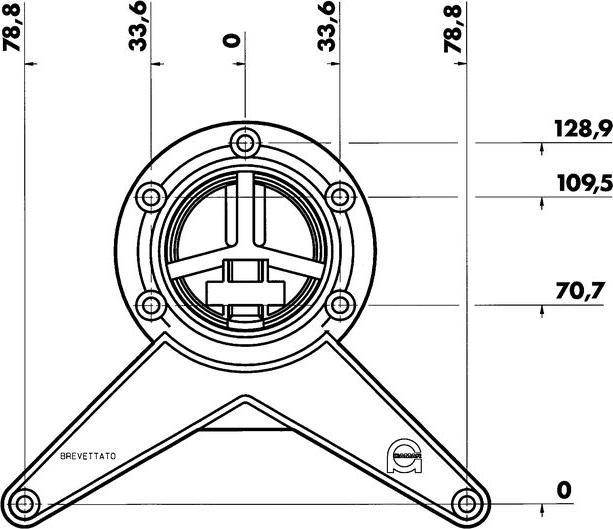 Actual product image Table base Ø 60mm stainless steel look