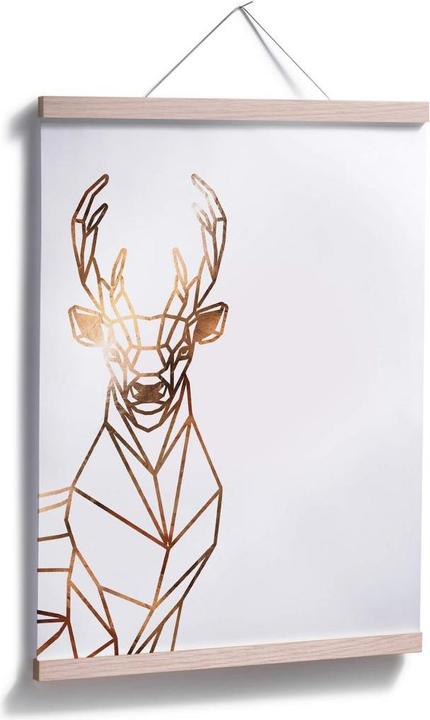 Image du produit Trenddeko Cerf origami - aspect cuivre (40 x 50 cm)