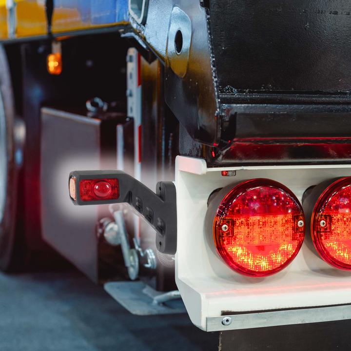 Image du produit Wiltec Feux de Gabarit latéraux 2x 4 LED 12V Tricolore Feu d’encombrement Camion Remorque Auto