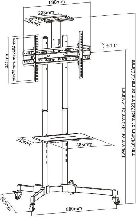 Produktbild Sunne S112 (Universal, 70", 50 kg)