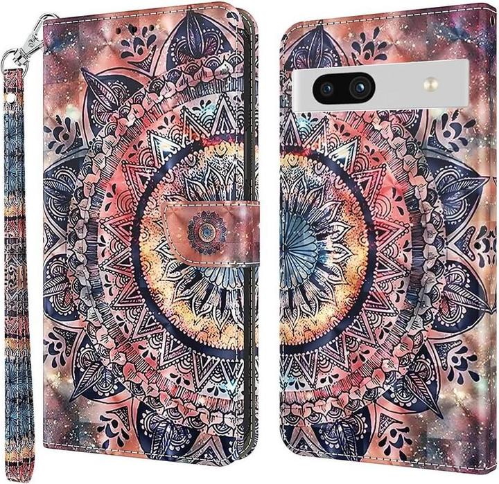 Cover-Discount Google Pixel 7a - Etui Glitzer Effekt Mandala (Google Pixel 7a)