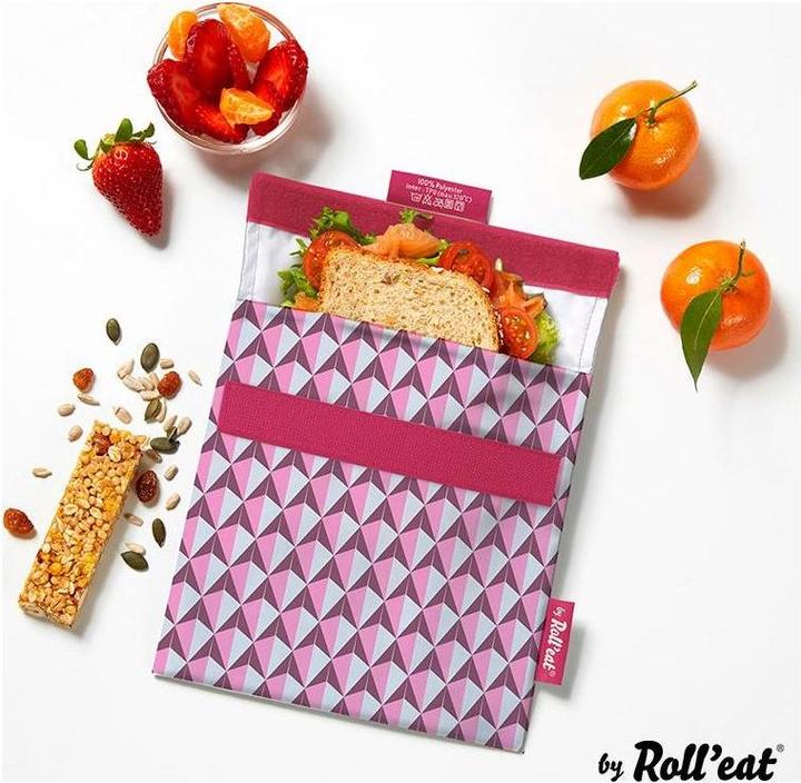 Produktbild Roll'Eat Lunchbeutel SnacknGo-Tiles 18 cm x 18 cm, Rosa