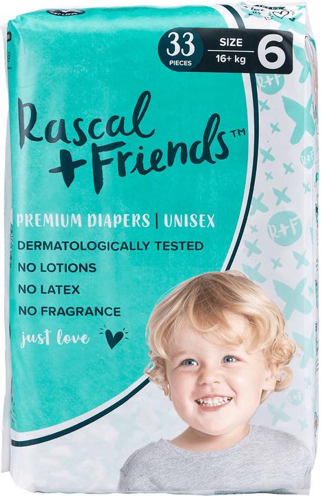 Rascal+Friends Premium (Size 6, Pack, 33 Piece)