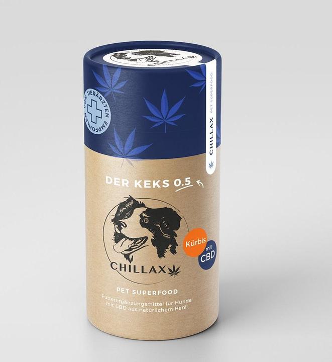 Produktbild Chillax CBD Futterergänzung Kürbis mit 05 mg CBD für Hunde (Senior, Adult, Junior, 1 Stk., 180 g)