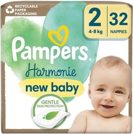 Image du produit Pampers Couches jetables Harmonie Taille 2 4-8 kg - 32 pièces (Taille 2, 32 pièce(s))
