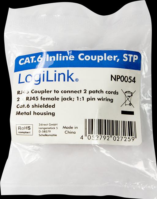 Actual product image LogiLink Patch cable connector (UTP, CAT6, 0.96 m)