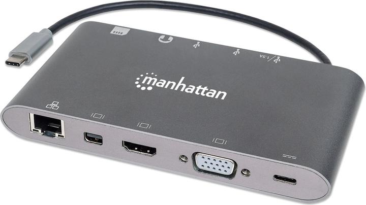 Produktbild Manhattan SuperSpeed USB-C to 7-in-1 Docking Station (Docking Port, 1 Ports)