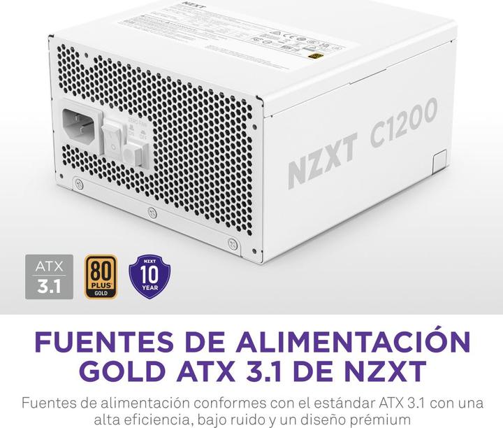 Image du produit NZXT C1200 Gold ATX 3.1 blanc | Alimentation PC 1200W (1200 W)