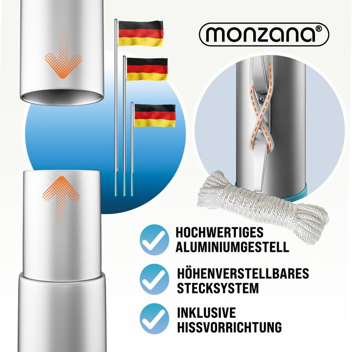 Produktbild Monzana Alu Fahnenmast 6,50m