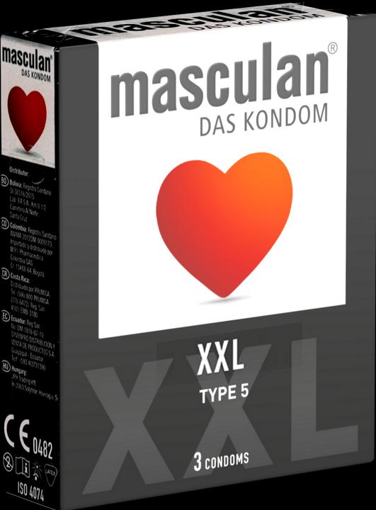 Produktbild Masculan Typ 5» (XXL) 3 grössere Kondome für ausreichend Platz (3 Stk.)