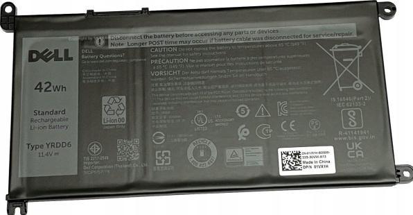 Image du produit Dell Batterie, 60WHR, 4 Cellule (4 cellules, 7500 mAh)