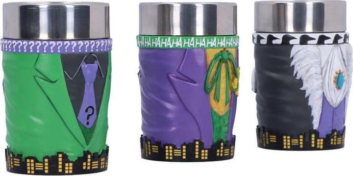 Produktbild Nemesis Now DC Comics Schnapsgläser Batman Super-Villains 3er-Pack (0.50 dl, 3 x, Schnapsgläser + Shotgläser)