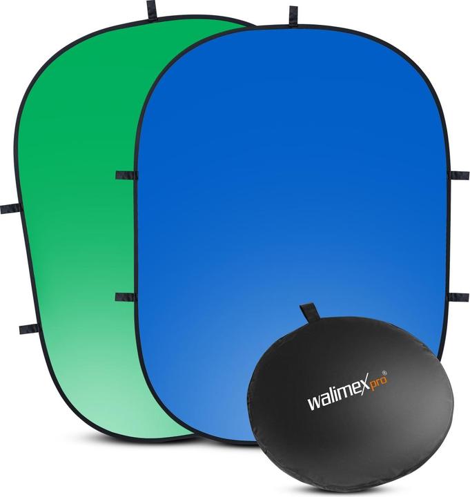 Produktbild Walimex pro pro Falthintergrund grün/blau, 150x210cm (210 cm, 200 cm)
