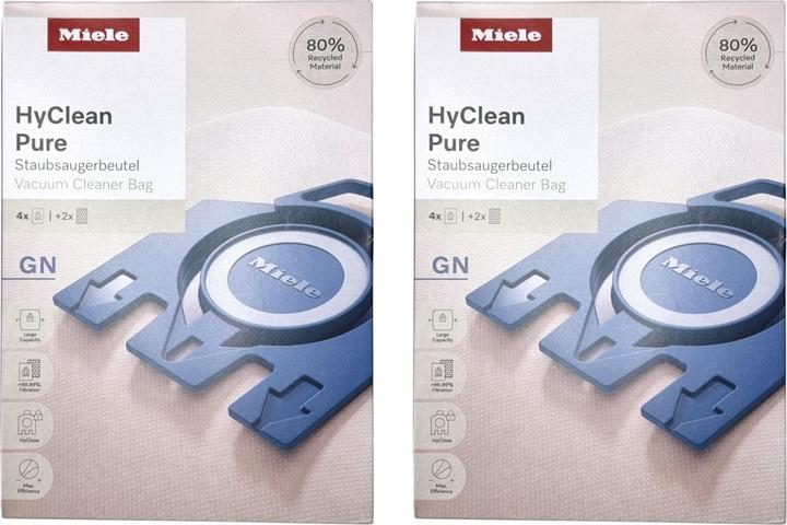 Immagine prodotto Miele 2x HyClean Pure GN Staubsaugerbeutel 8 Stück mit Filter ( 2x 12421130 ) für Complete C2 / C3 (8 x)