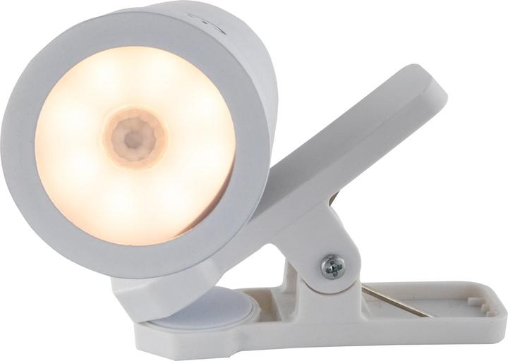 Actual product image REV LED Akku Clip Leuchte mit Schalter, weiss 2014100300 (180 lm)