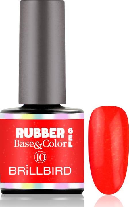 Produktbild BrillBird Rubber Gel Base&Coral #10 8ml (UV-Gel Lack)