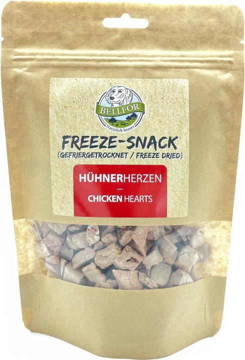 Produktbild Bellfor Leckerli Freeze-Snack Hühnerherzen, 50 g (Adult, 1 Stk., 60 g)