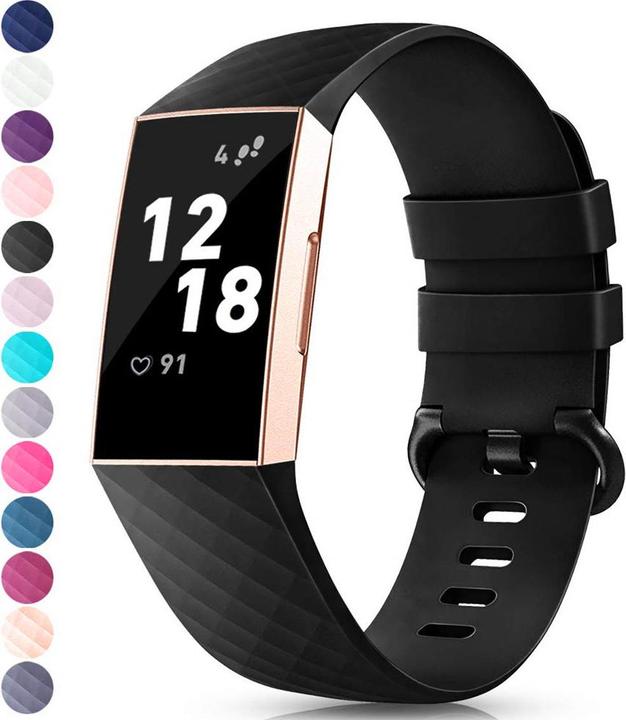 Produktbild PhoneLook Sportliches Silikon Armband Grösse L Dunkelblau (Gummi / Silikon, Charge 4, Charge 3)