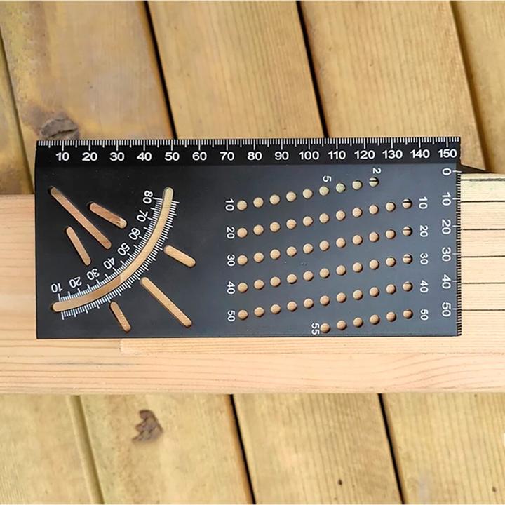 Actual product image Stahlwerk Set of 2 mitre angle ruler with stop and drilling jig 3D angle mitre gauge