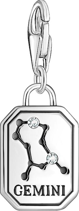 Produktbild Thomas Sabo Charm-Anhänger Sternzeichen Zwilling mit Steinen Silber (925er Silber)