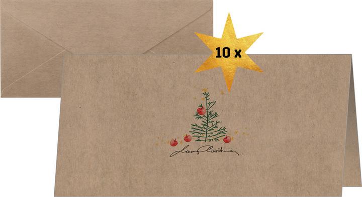 Produktbild Sigel 10 Weihnachtskarten Christmas Apples DIN lang (10 Stk.)
