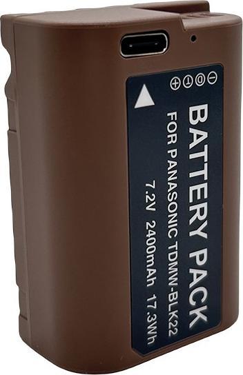 Image du produit Acconic Batterie avec entrée USB-C pour Panasonic DMW-BLK22E DMW-BLK22 DC-S5 G9 GH5 GH5S GH6 (Batterie de l'appareil photo)