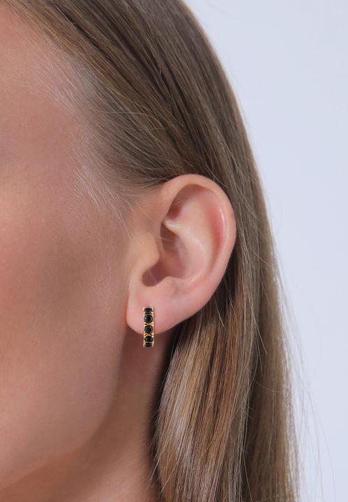 Image du produit Elli Boucles d'oreilles Créoles Cristaux Élégant Argent 925 (Argent sterling 925, Cristal de verre)