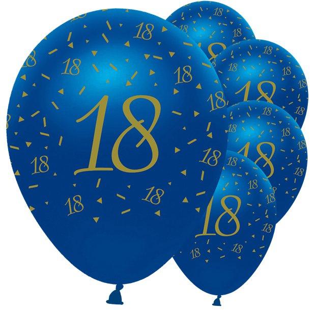 Actual product image Creative Party Balloons "18 Ans" Bleu Marine et Or (1 x)