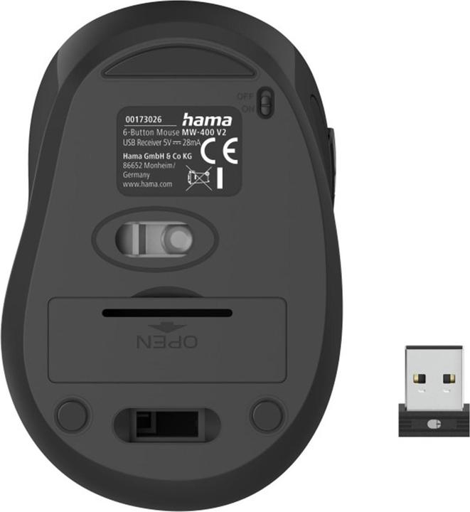 Actual product image Hama Wireless 6-button mouse MW-400 V2 black (Wireless)