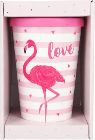 Immagine prodotto Magni Tazza da asporto con slogan di un fenicottero (350 ml)