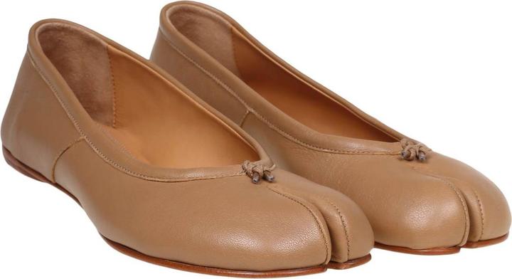 Actual product image Maison Martin Margiela Maison margiela tabi ballerina in camel color leather (38)