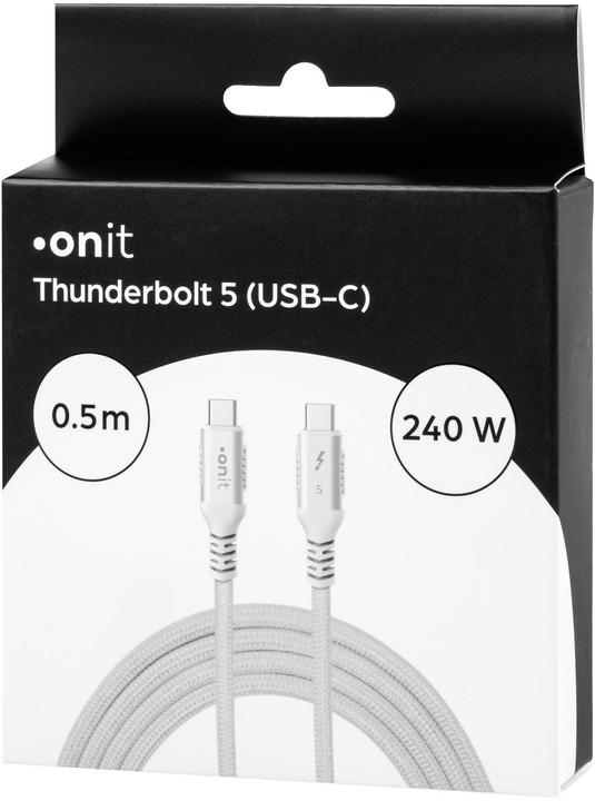 Actual product image Onit Thunderbolt-5-Kabel USB C - USB C 0.5 m, Weiss (0.50 m)