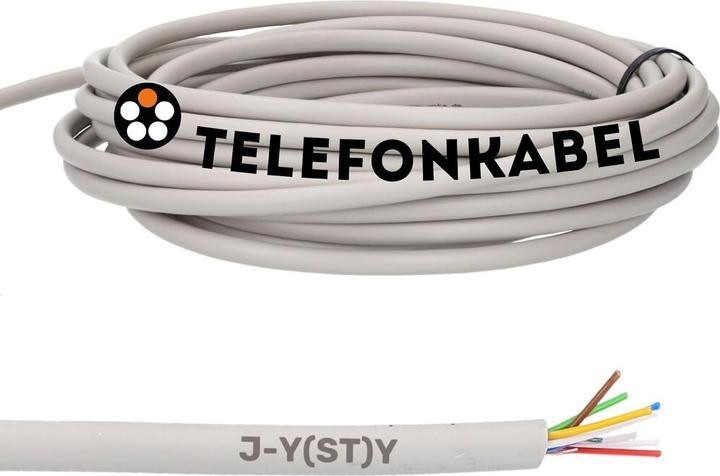 Lapp 10 Meter 1591303 Telefonkabel 4x2x0,6 mm J-Y(ST) Y Telefonleitung 4x2x0,6 geschirmt I Fernmelde