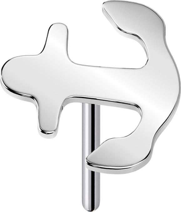 Produktbild Star Piercing Threadless Anker silber (ohne Messing, Titan G23)