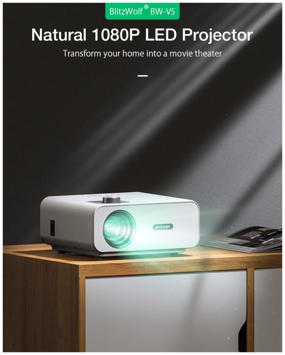 Actual product image BlitzWolf BW-V5 (Full HD, 9000 lm)