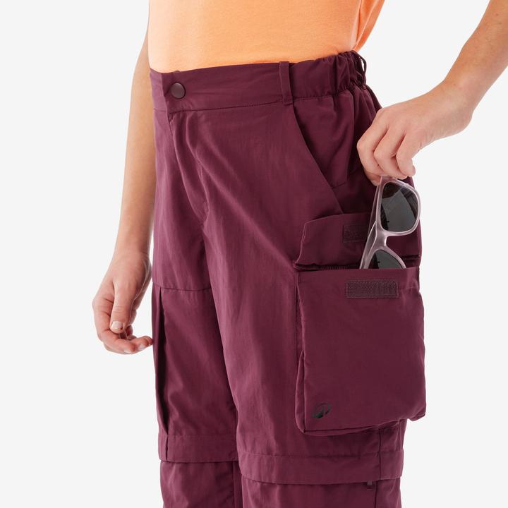Produktbild Quechua Zip-Off-Hose Kinder Gr. 123–172 Wandern - MH500 bordeaux (8, 9, 10)