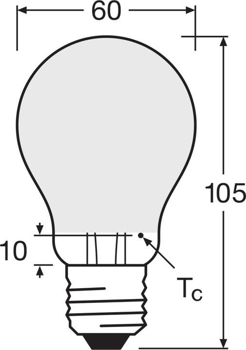 Image du produit Osram Ampoule E27 - A60 (E27, 6.50 W, 806 lm, 6 x, E)