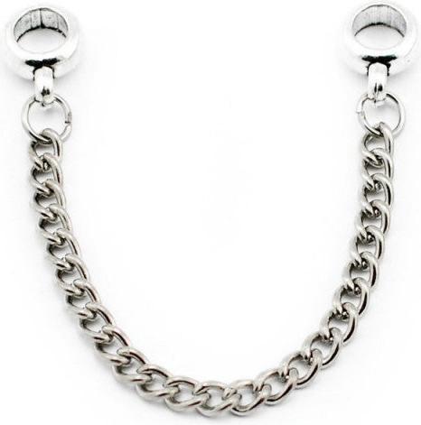 Produktbild Hermex Verbindungsstück Kette Charm Anhänger Strass versilbert - Silbrig (925er Metalllegierung und Strass)