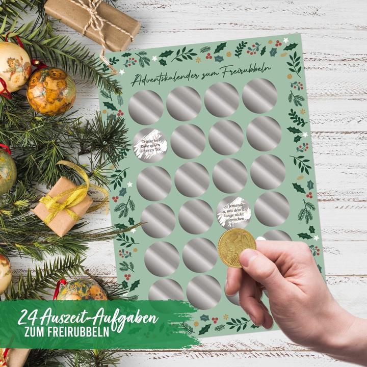 Actual product image Papierdrachen Advent Calendar to Scratch Free - Little Time Out