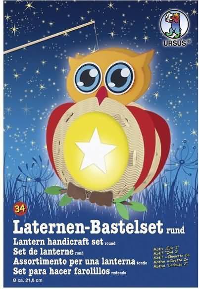 Produktbild Ursus Laternen-Bastelset 34 'Eule 2'
