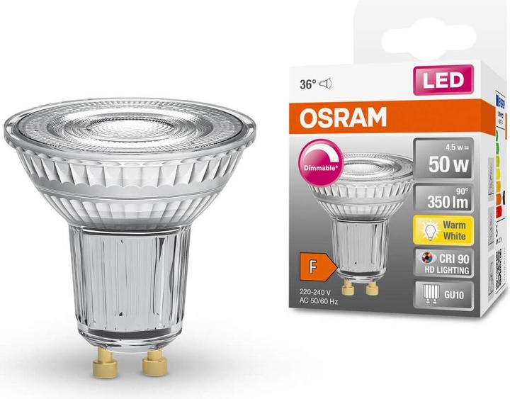 Immagine prodotto Osram Riflettore LED (GU10, 4.50 W, 350 lm, 1 x, F)